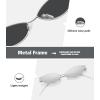 imageMEETSUN Retro Vintage Cat Eye Sunglasses For Women Men Narrow Small Oval Glasses Petals Shape Curved Temple DesignSilver  Silver
