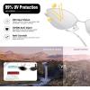 imageMEETSUN Retro Vintage Cat Eye Sunglasses For Women Men Narrow Small Oval Glasses Petals Shape Curved Temple DesignSilver  Silver