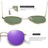 imageMEETSUN Round Polarized Sunglasses for Women Men Classic Retro Metal Frame Sun Glasses UV Protection3 Pack GoldBlue  GoldPink  GoldPurple