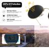 imageMEETSUN Round Polarized Sunglasses for Women Men Classic Retro Metal Frame Sun Glasses UV Protection3 Pack GoldGrey  BlackGrey  GoldBlue