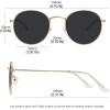 imageMEETSUN Round Polarized Sunglasses for Women Men Classic Retro Metal Frame Sun Glasses UV Protection3 Pack GoldGrey  BlackGrey  GoldDark Green