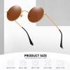 imageMEETSUN Small Round Polarized Sunglasses for Men Women Retro Vintage Circle Hippie Sun Glasses UV400Black  Gray  Gold  Brown