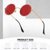 imageMEETSUN Small Round Polarized Sunglasses for Men Women Retro Vintage Circle Hippie Sun Glasses UV400Black  Grey  Gold  Red