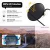 imageMEETSUN Small Round Polarized Sunglasses for Men Women Retro Vintage Circle Hippie Sun Glasses UV400Black  Grey