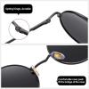 imageMEETSUN Small Round Polarized Sunglasses for Men Women Retro Vintage Circle Hippie Sun Glasses UV400Black  Grey