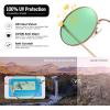 imageMEETSUN Small Round Polarized Sunglasses for Men Women Retro Vintage Circle Hippie Sun Glasses UV400Gold  Green