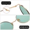 imageMEETSUN Small Round Polarized Sunglasses for Men Women Retro Vintage Circle Hippie Sun Glasses UV400Gold  Green