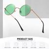 imageMEETSUN Small Round Polarized Sunglasses for Men Women Retro Vintage Circle Hippie Sun Glasses UV400Gold  Green