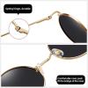 imageMEETSUN Small Round Polarized Sunglasses for Men Women Retro Vintage Circle Hippie Sun Glasses UV400Gold  Grey