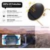 imageMEETSUN Small Round Polarized Sunglasses for Men Women Retro Vintage Circle Hippie Sun Glasses UV400Gold  Grey