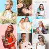 imageMEETSUN Small Round Polarized Sunglasses for Men Women Retro Vintage Circle Hippie Sun Glasses UV400Gold  Purple