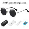 imageMEETSUN Small Round Polarized Sunglasses for Men Women Retro Vintage Circle Hippie Sun Glasses UV400Grey  Grey