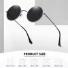 imageMEETSUN Small Round Polarized Sunglasses for Men Women Retro Vintage Circle Hippie Sun Glasses UV400Grey  Grey