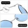 imageMEETSUN Small Round Polarized Sunglasses for Men Women Retro Vintage Circle Hippie Sun Glasses UV400Silver  Blue