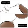 imageMEETSUN Small Round Polarized Sunglasses for Men Women Retro Vintage Circle Hippie Sun Glasses UV400Silver  Blue Mirrored
