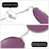 imageMEETSUN Small Round Polarized Sunglasses for Men Women Retro Vintage Circle Hippie Sun Glasses UV400Silver  Green Mirrored