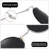 imageMEETSUN Small Round Polarized Sunglasses for Men Women Retro Vintage Circle Hippie Sun Glasses UV400Silver  Grey