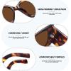 imageMEETSUN Trendy Retro Cat Eye Oversized Sunglasses for Women Stylish Vintage Wide Legs Square 90s Big Shades UV400 ProtectionTortoiseshell FrameBrown Lens