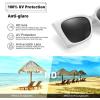 imageMEETSUN Trendy Retro Cat Eye Oversized Sunglasses for Women Stylish Vintage Wide Legs Square 90s Big Shades UV400 ProtectionWhite FrameGray Lens
