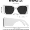 imageMEETSUN Trendy Retro Cat Eye Oversized Sunglasses for Women Stylish Vintage Wide Legs Square 90s Big Shades UV400 ProtectionWhite FrameGray Lens