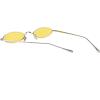 imageMEETSUN Vintage 90s Small Oval Sunglasses For Women Men Metal Frames Designer Gothic GlassesC39sliveryellow
