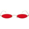 imageMEETSUN Vintage 90s Small Oval Sunglasses For Women Men Metal Frames Designer Gothic GlassesC40goldred