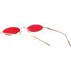 imageMEETSUN Vintage 90s Small Oval Sunglasses For Women Men Metal Frames Designer Gothic GlassesC40goldred
