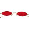 imageMEETSUN Vintage 90s Small Oval Sunglasses For Women Men Metal Frames Designer Gothic GlassesC40goldred