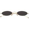imageMEETSUN Vintage 90s Small Oval Sunglasses For Women Men Metal Frames Designer Gothic GlassesC48goldgray