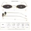 imageMEETSUN Vintage 90s Small Oval Sunglasses For Women Men Metal Frames Designer Gothic GlassesC48goldgray