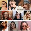 imageMEETSUN Vintage 90s Small Oval Sunglasses For Women Men Metal Frames Designer Gothic GlassesC48goldgray