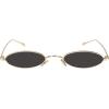 imageMEETSUN Vintage 90s Small Oval Sunglasses For Women Men Metal Frames Designer Gothic GlassesC48goldgray
