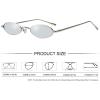 imageMEETSUN Vintage 90s Small Oval Sunglasses For Women Men Metal Frames Designer Gothic GlassesC8sliversliver
