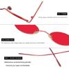 imageMEETSUN Vintage 90s Small Oval Sunglasses For Women Men Metal Frames Designer Gothic GlassesFull Red