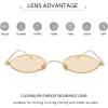 imageMEETSUN Vintage 90s Small Oval Sunglasses For Women Men Metal Frames Designer Gothic GlassesGoldbrown