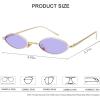 imageMEETSUN Vintage 90s Small Oval Sunglasses For Women Men Metal Frames Designer Gothic GlassesGoldpurple