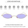 imageMEETSUN Vintage 90s Small Oval Sunglasses For Women Men Metal Frames Designer Gothic GlassesGoldpurple