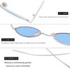 imageMEETSUN Vintage 90s Small Oval Sunglasses For Women Men Metal Frames Designer Gothic GlassesSilverblue