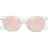 imageMEETSUN Vintage Round Polarized Sunglasses for Women Classic Small Retro Shades UV400 ProtectionClear Framepink Mirror Lens
