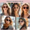 imageMEETSUN Vintage Round Polarized Sunglasses for Women Classic Small Retro Shades UV400 ProtectionClear Framepink Mirror Lens