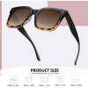 imageMEETSUN Vintage Square Oversized Sunglasses for Women Fashion Retro Designer Shades Big Trendy Large SunniesBlacktortoise  Brown