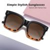 imageMEETSUN Vintage Square Oversized Sunglasses for Women Fashion Retro Designer Shades Big Trendy Large SunniesBlacktortoise  Brown