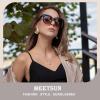 imageMEETSUN Vintage Square Oversized Sunglasses for Women Fashion Retro Designer Shades Big Trendy Large SunniesBlacktortoise  Brown