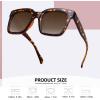 imageMEETSUN Vintage Square Oversized Sunglasses for Women Fashion Retro Designer Shades Big Trendy Large SunniesTortoiseBrown