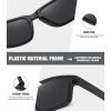 imagePolarized Sunglasses for Men Women Classic Sports Driving Sun Glasses UV400 ProtectionTr Black Framegray Lens