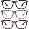 3 Pack Black+leopard+tortoise