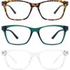 3 Pack V-blue + Clear +Tortoise