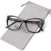 imageMEETSUN Blue Light Blocking Glasses for Women Anti Eyestrain Filter Blue Ray Oversized Computer Game GlasseBlack Frame