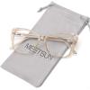 imageMEETSUN Blue Light Blocking Glasses for Women Anti Eyestrain Filter Blue Ray Oversized Computer Game GlasseBrown Frame