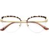 imageMEETSUN Cat Eye Blue Light Blocking Glasses Women Metal Frame Computer Eyeglasses Fake Glasses for Anti Eyestrain ampamp UV GlareLeopard Frame